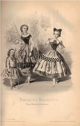 Gravure de travestissements de 1862