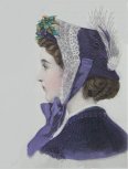 chapeau velours violet