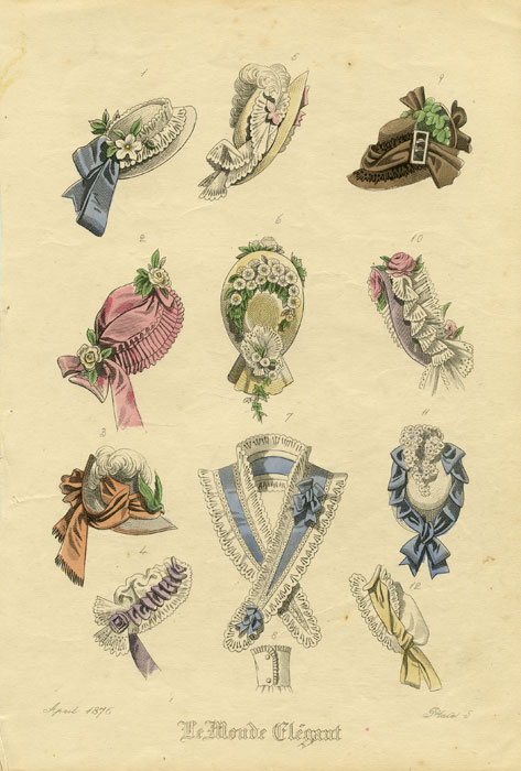 chapeaux de 1870