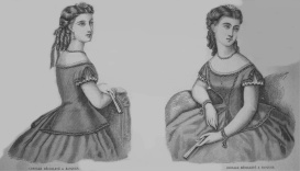 corsage décolleté à basque du 22 janvier 1865