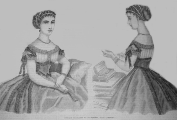 corsage decolleté en mousseline