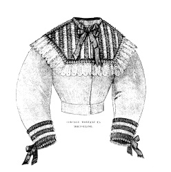 corsage montant en mousseline